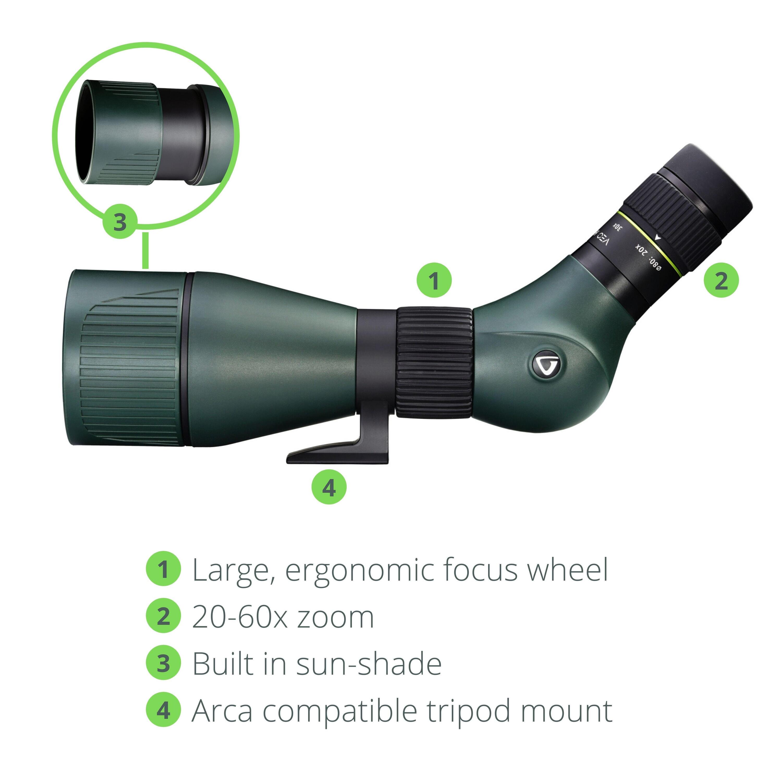 VEO HD 80A Lightweight Spotting Scope - 20-60x Zoom 5/7