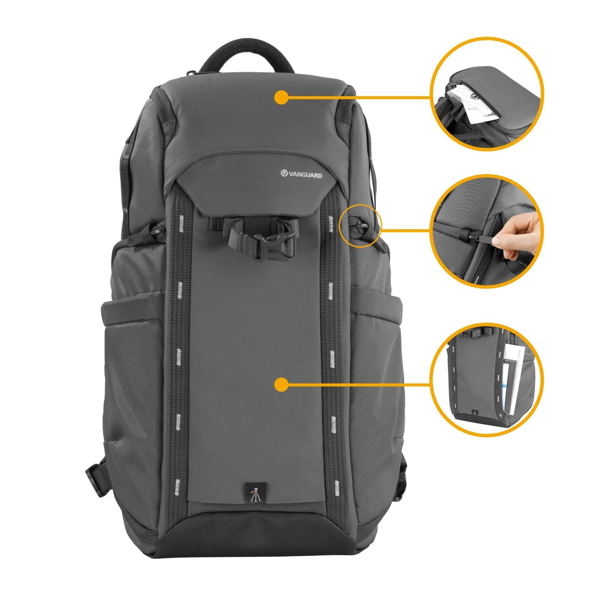 VEO ADAPTOR R48 GY Camera Backpack with USB Port - Grey 4/5