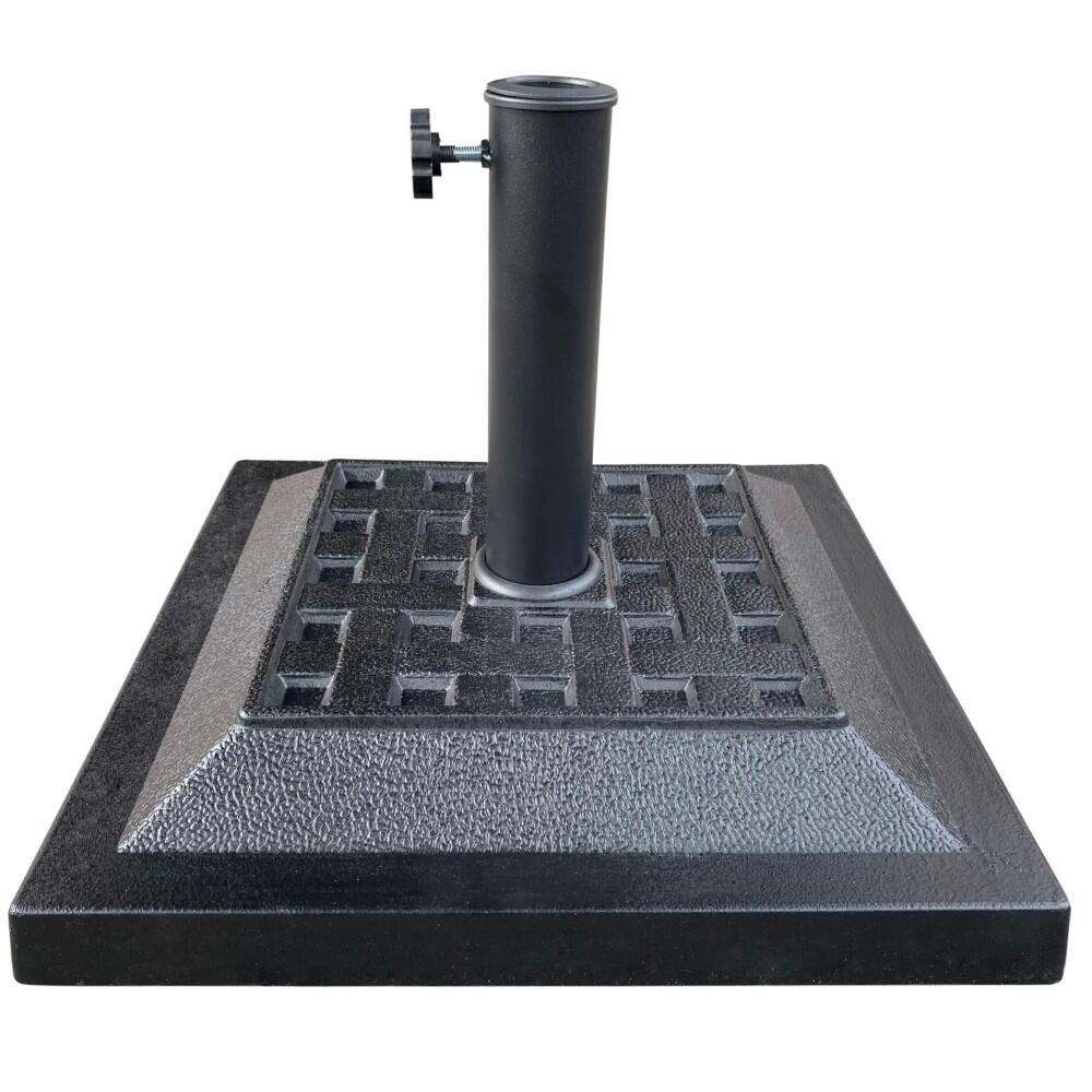 Aktive - Porte-parasol En Polyrésine Carré 38-48 Aktive Garden - Pied De Parasol - Noir - Taille Unique - Decathlon