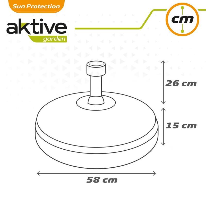 Base para guarda-sol circular antracite Ø41-51 mm Aktive