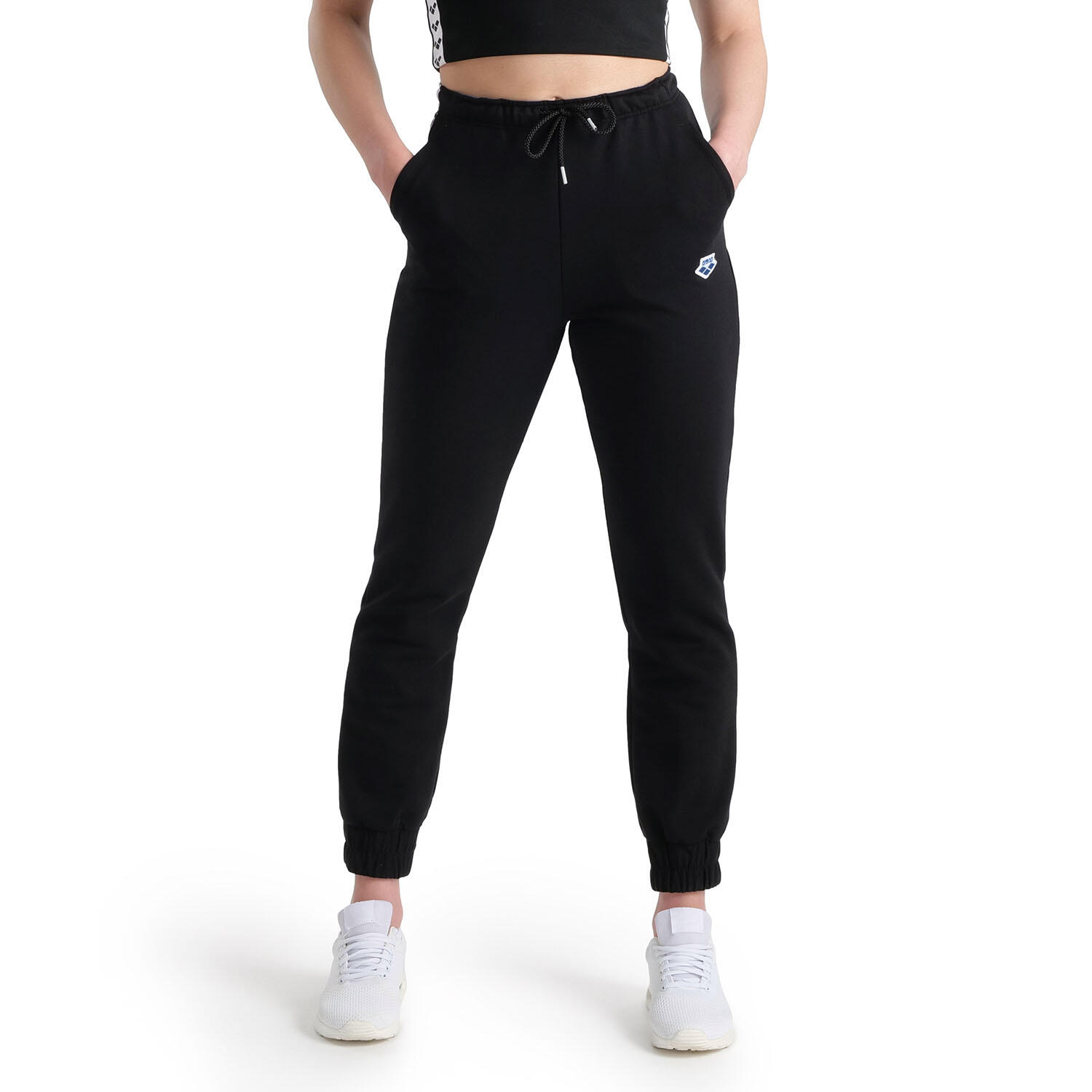 Arena - Pantalon De Running Et Gym Femme - Icons Fleece - Pantalons - Blanc|noir - 42 M/l - Decathlon