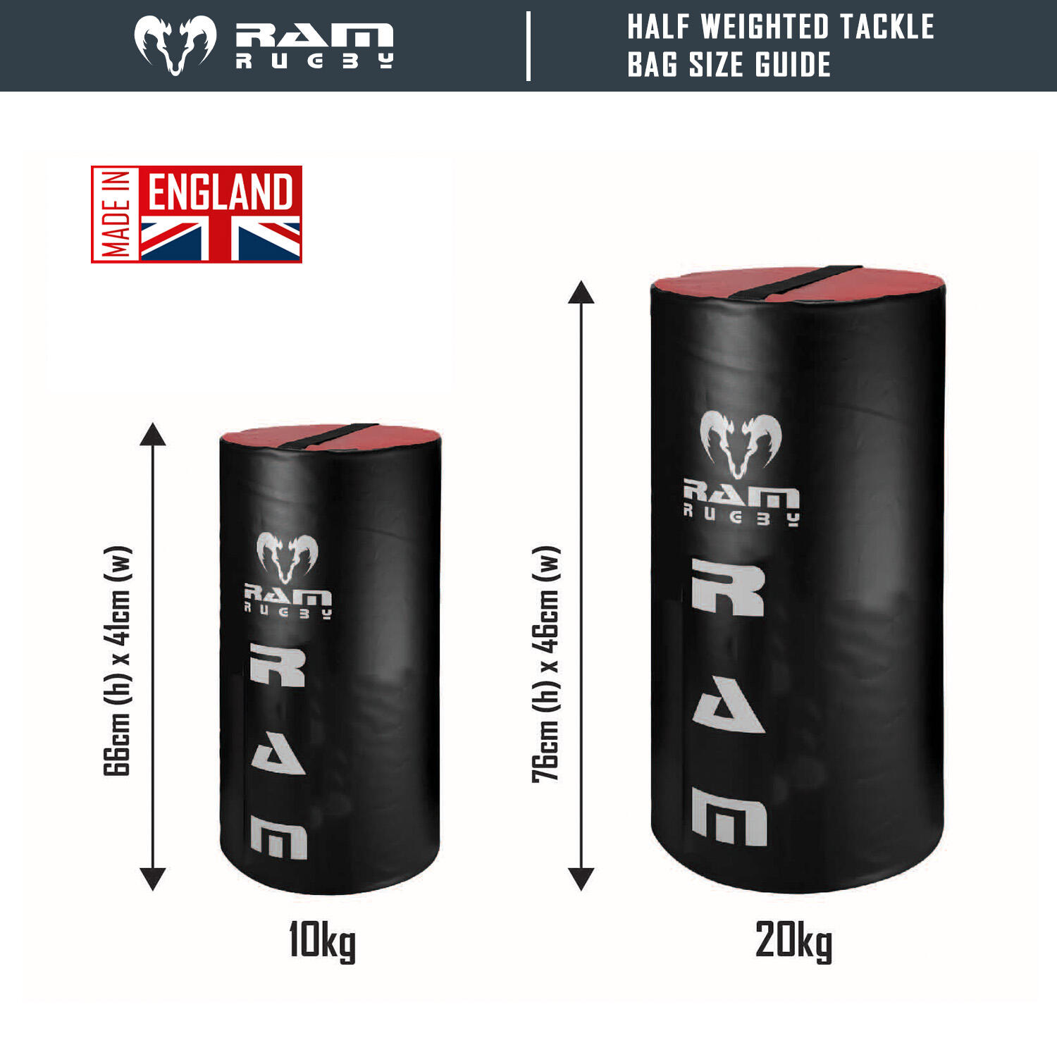 Ram Rugby - Weighted Half Tackle Bag - 20kg 4/6