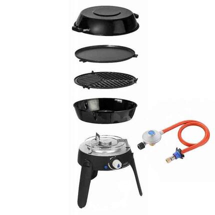 Pack CADAC Barbecue Gaz Grill pieds repliables spécial Camping + Détendeur