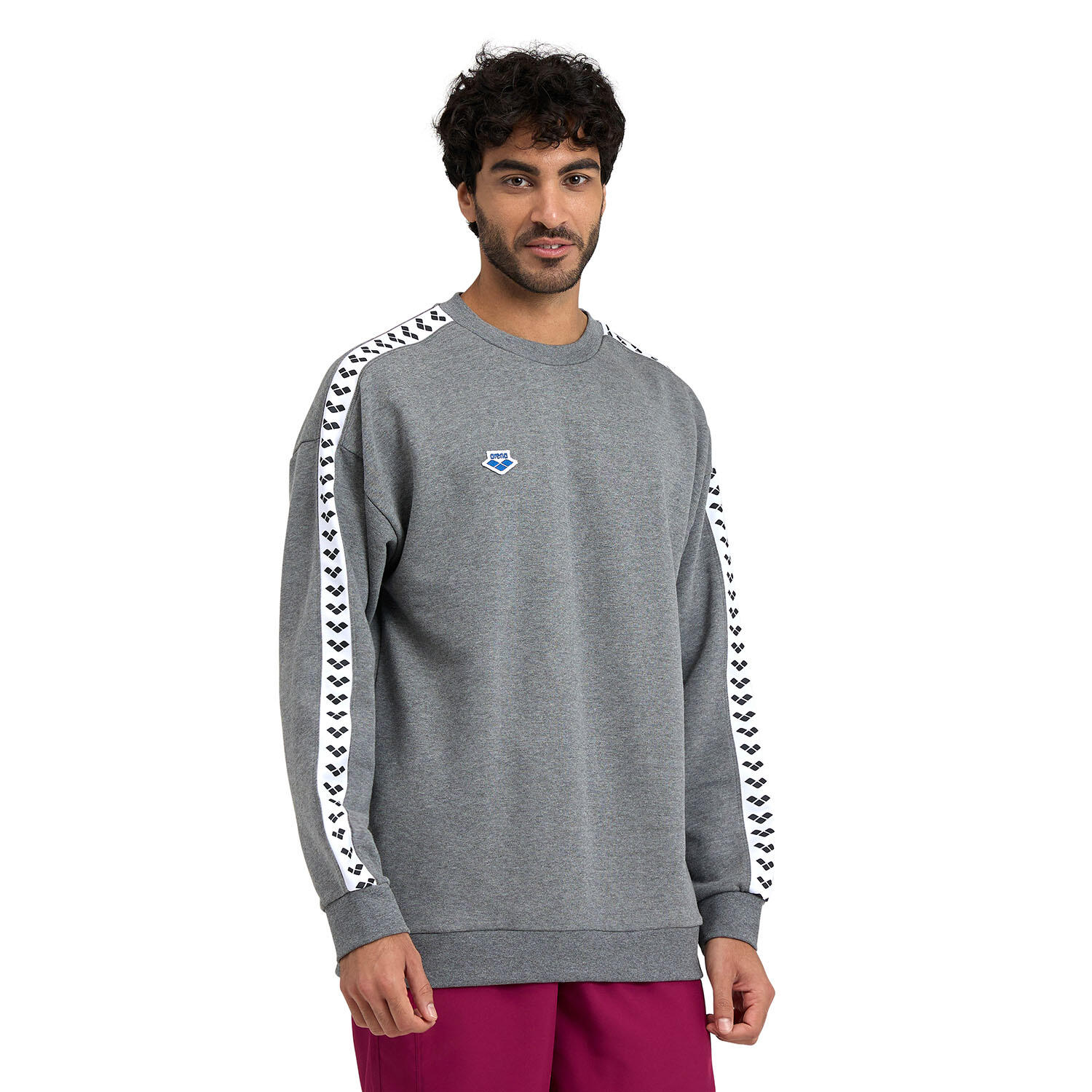 Arena - Sweat De Running Et Gym Unisexe Adulte - Team Oversize - Sweat-shirt - Blanc|gris - S - Decathlon