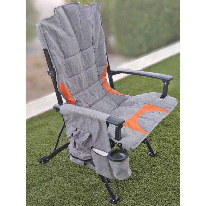 Chaise De Camping Pliable 120 Kg – Moon Chair En Oxford 900D Avec Poche Et Sac De Transport