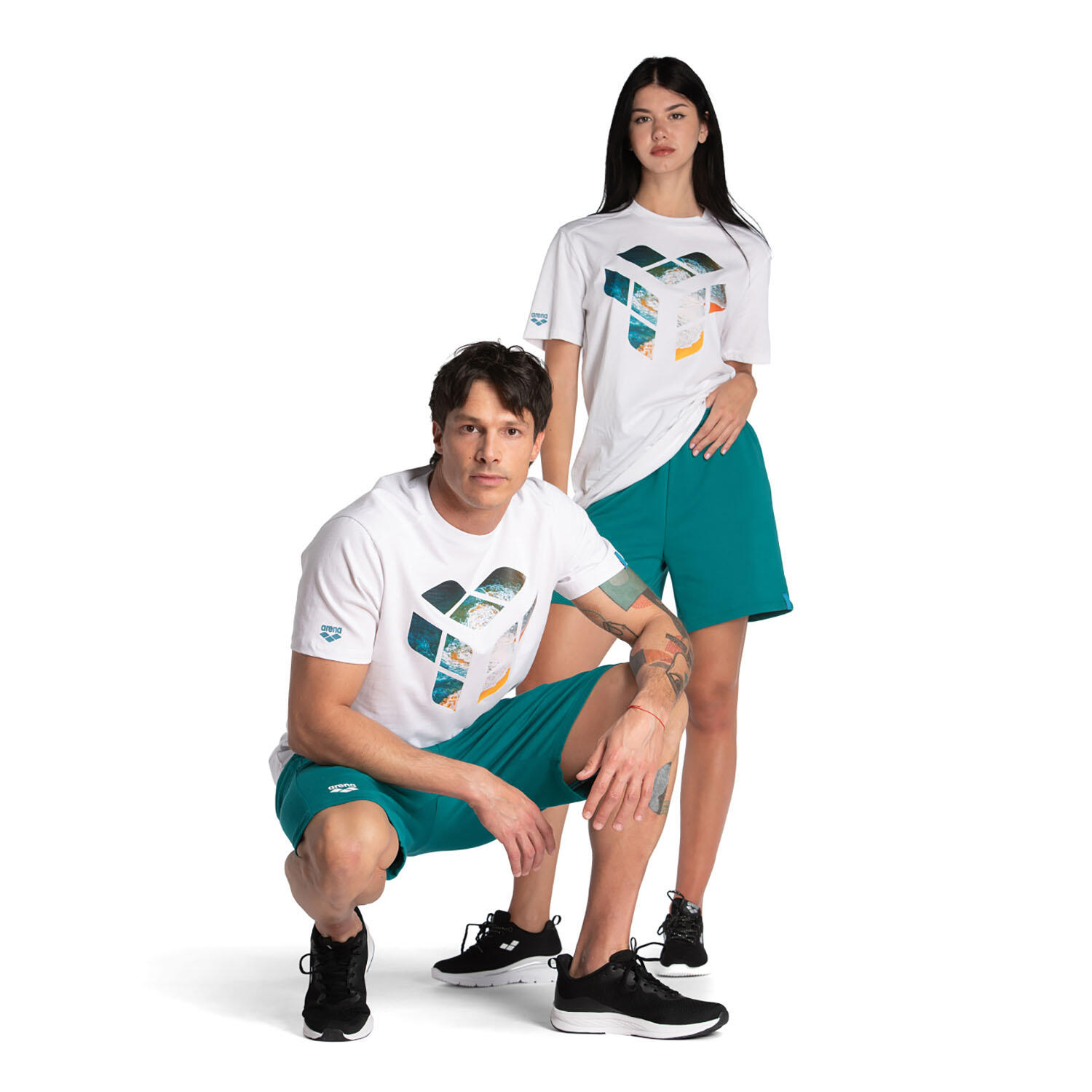 Arena - T-shirt De Running Et Gym Unisexe Adulte - Planet Water - T-shirt Manches Courtes - Blanc - 40 M - Decathlon