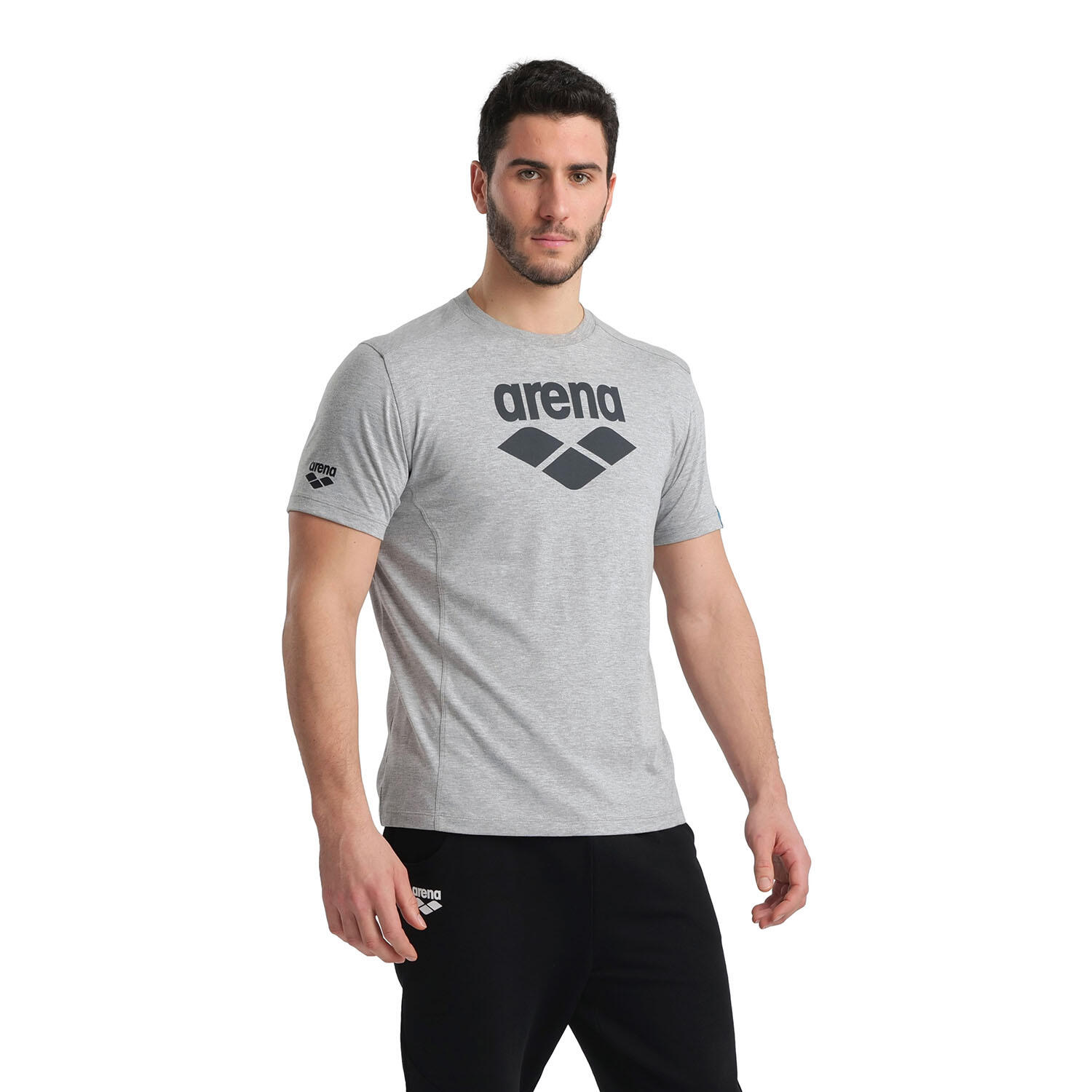 ARENA T-shirt running e gym Unisex Adulto - Logo Cotton