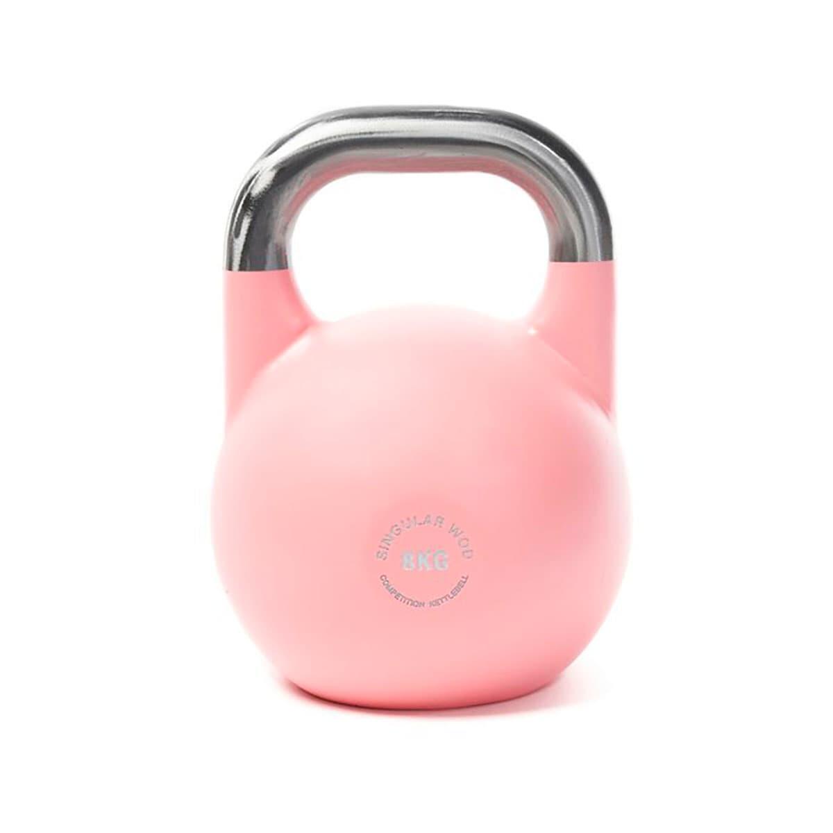 SINGULAR WOD KETTLEBELL COMPETICION PESA RUSA 8 KG ROSA MATE CROSS TRAINING