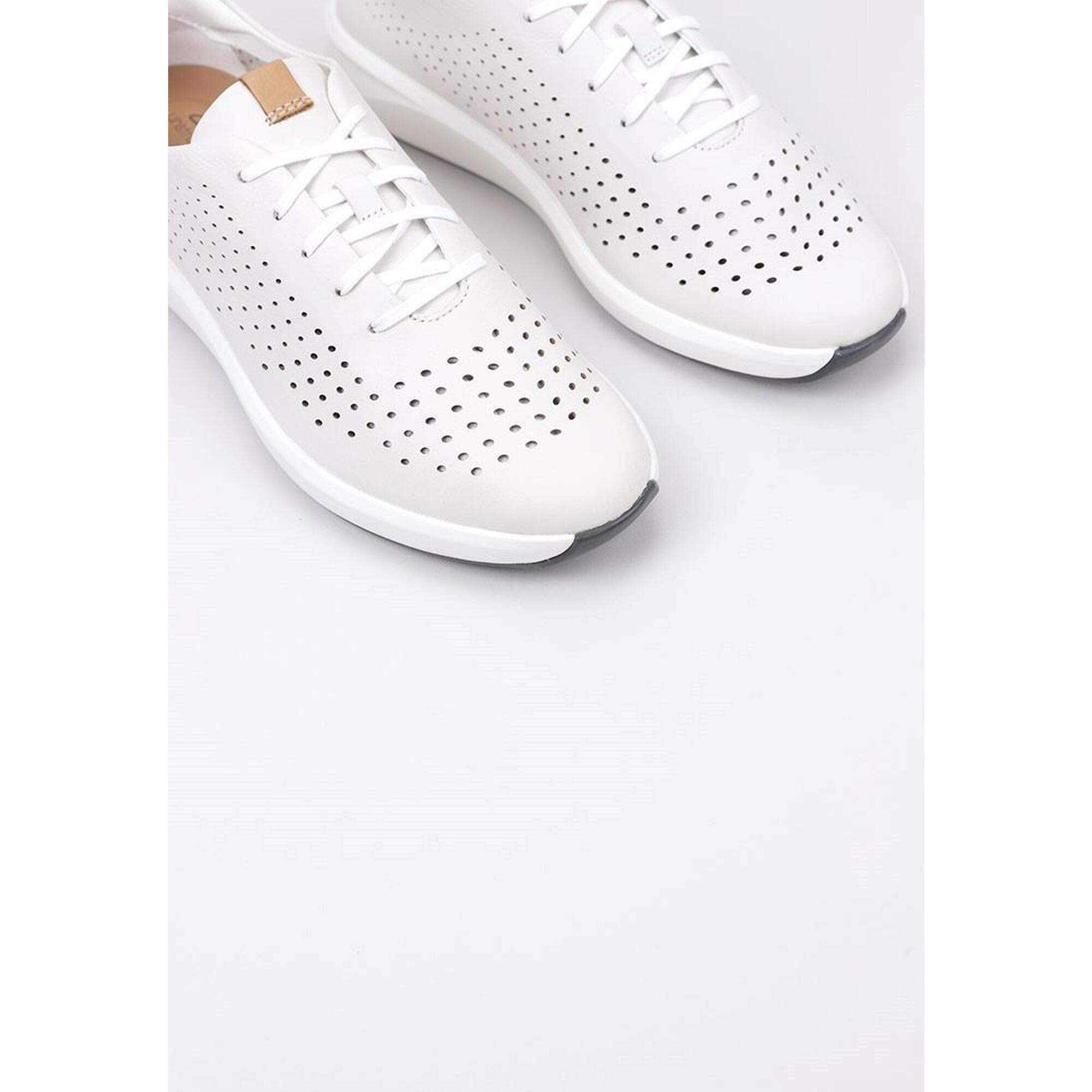 Zapatillas Deportivas Mujer Clarks Un Rio Tie Blanco