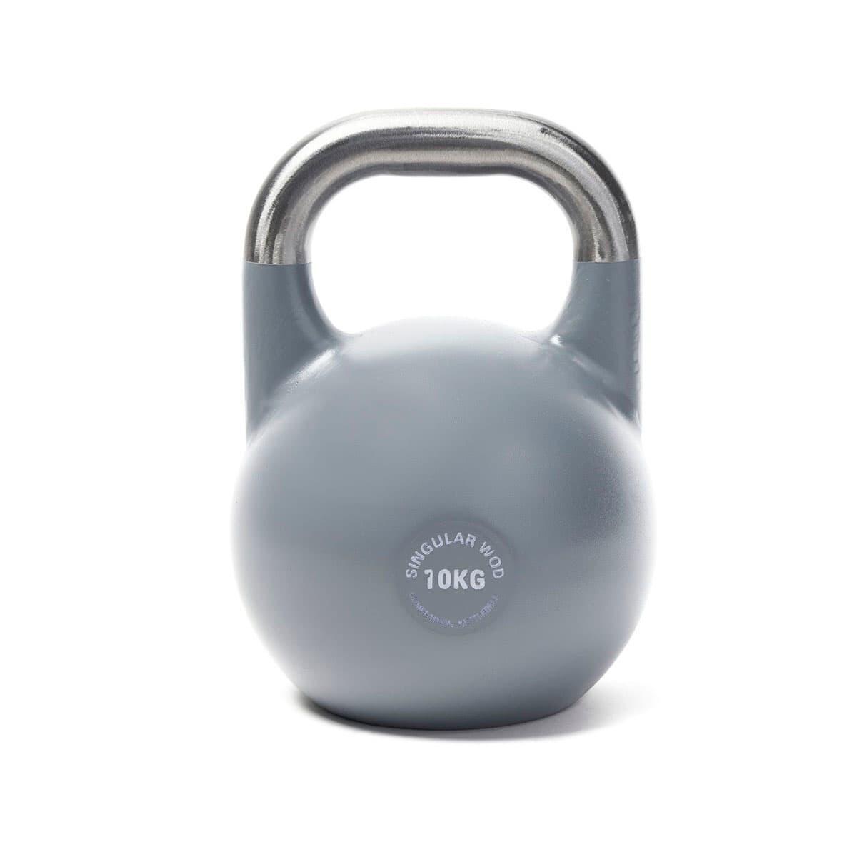 SINGULAR WOD KETTLEBELL COMPETICION PESA RUSA 10 KG GRIS CLARO MATE CROSS TRAINING