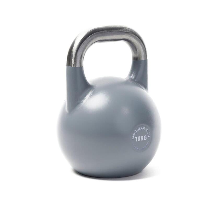 KETTLEBELL COMPETICION PESA RUSA 10 KG GRIS CLARO MATE