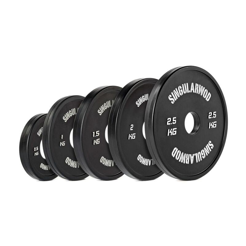 DISCO DE CAUCHO PARA ENTRENAMIENTO FUNCIONAL 1 KG NEGRO