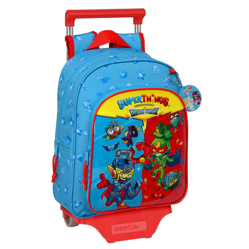 Cartable à roulettes SuperThings Rescue force Bleu