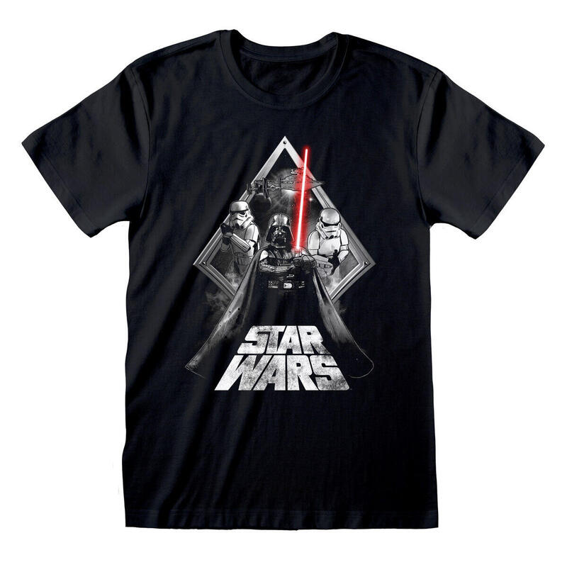 Camiseta de Manga Corta Star Wars Galaxy Portal Negro