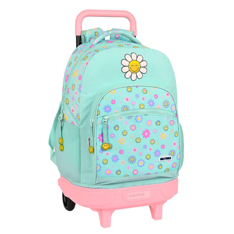 Cartable à roulettes Summer fun Turquoise