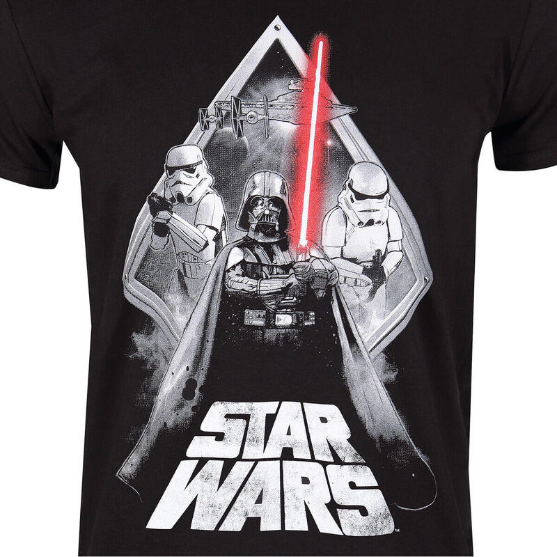 Camiseta de Manga Corta Star Wars Galaxy Portal Negro