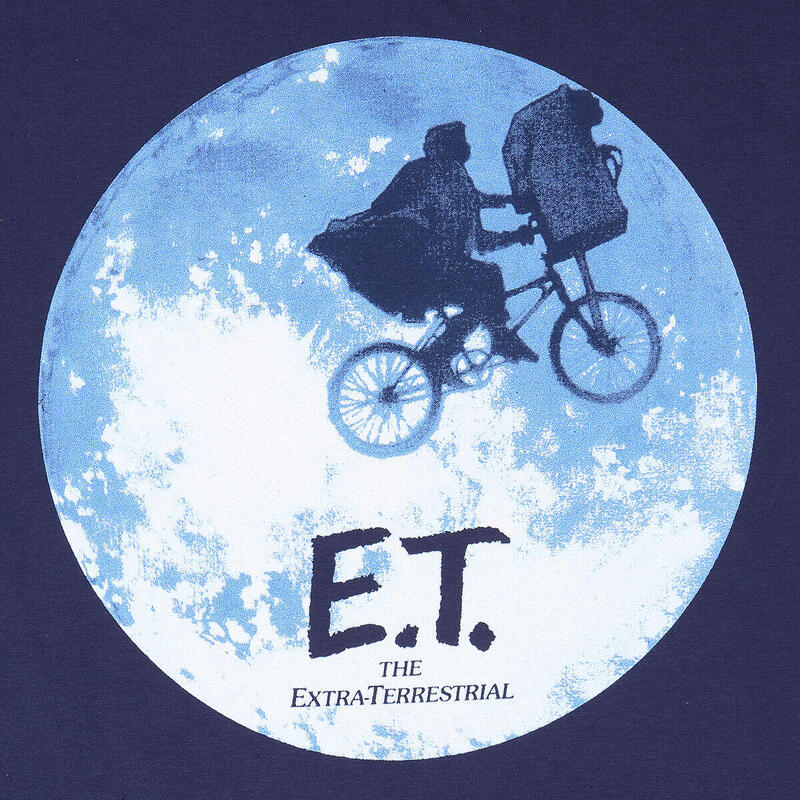 Camiseta de Manga Corta E.T. Moon Silhouette Azul