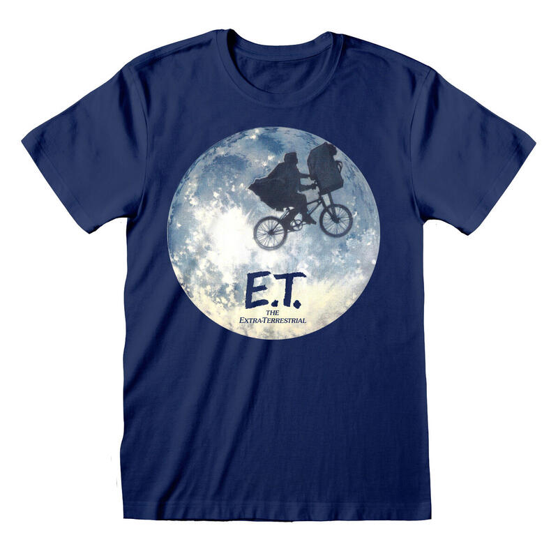 Camiseta de Manga Corta E.T. Moon Silhouette Azul