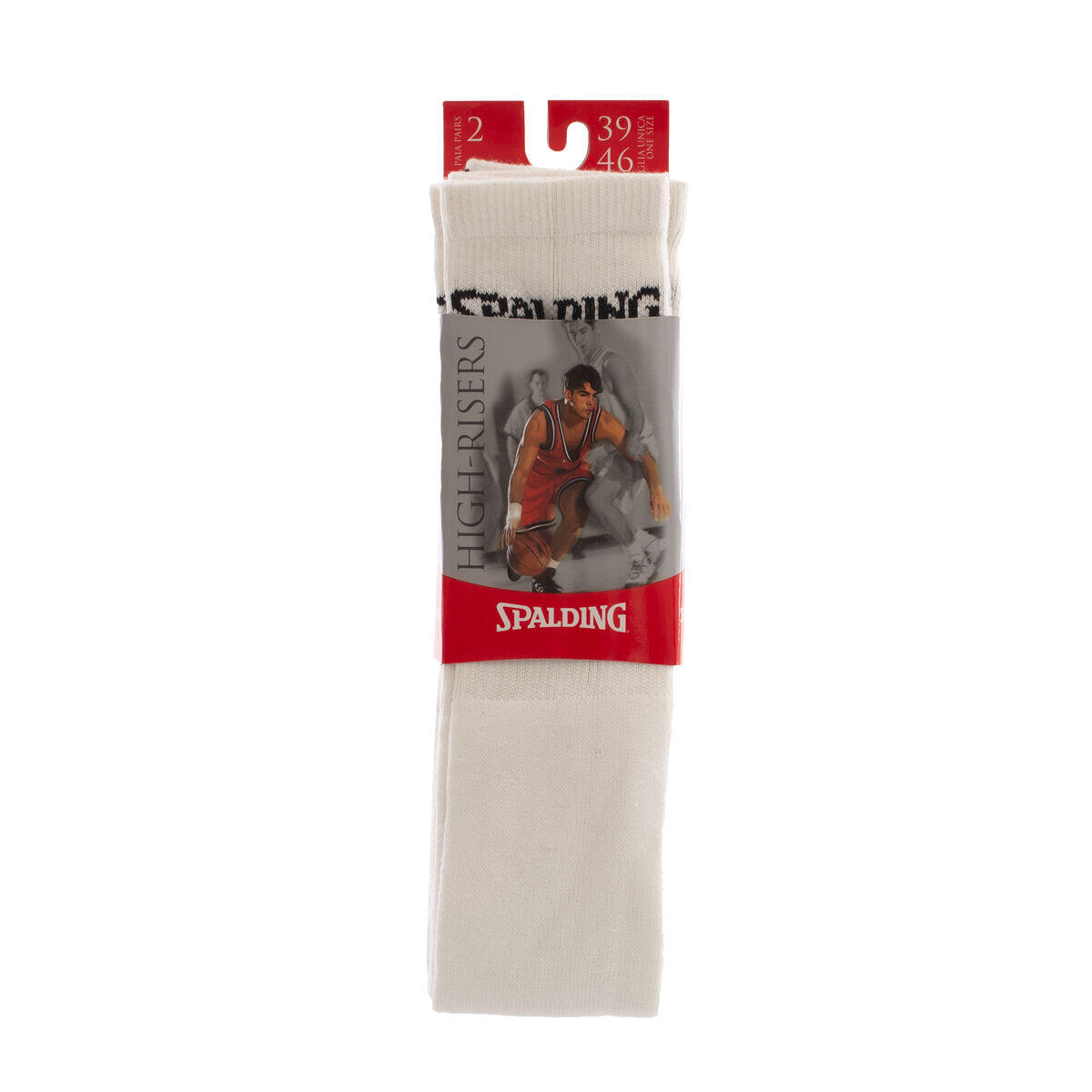 Chaussettes Spalding C34017 CREW Blanc 2/3