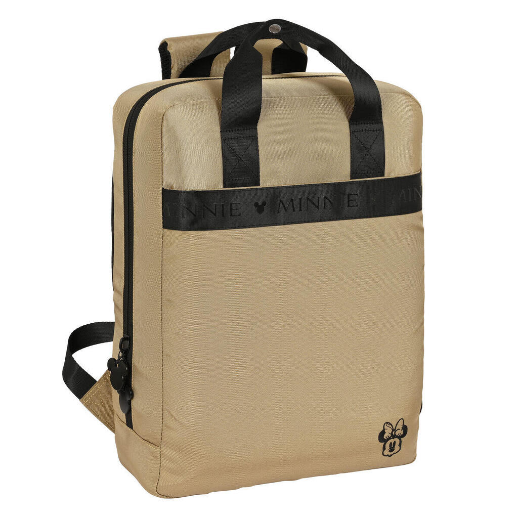 Laptop Backpack Minnie Mouse Beige
