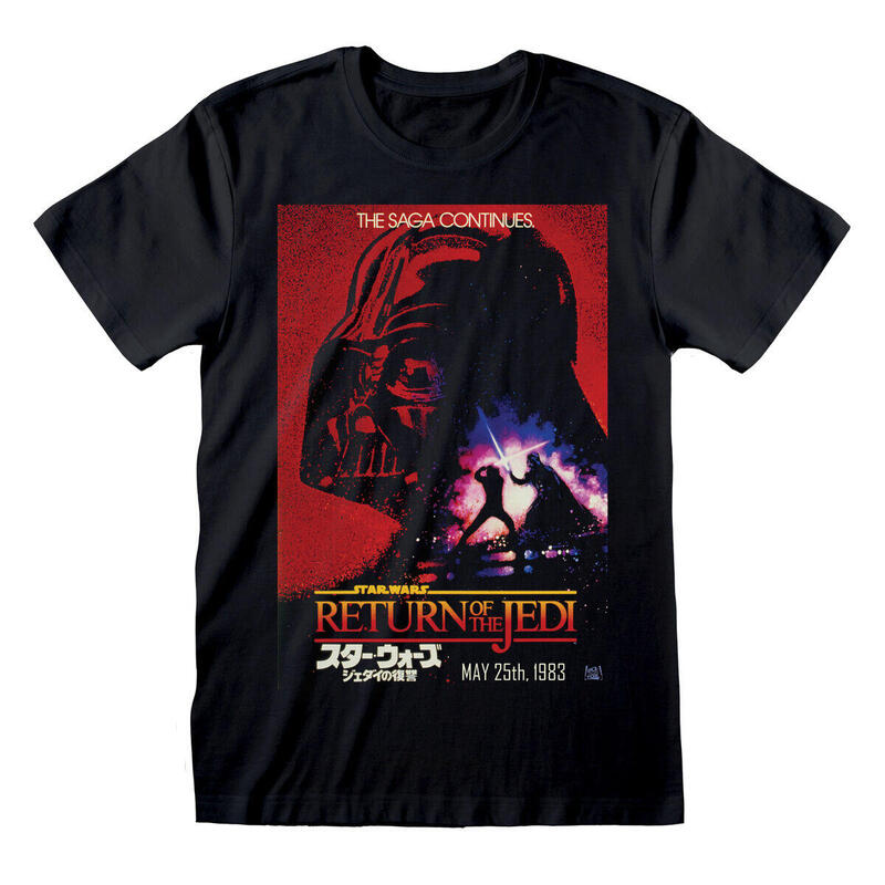 Camiseta de Manga Corta Star Wars Vader Poster Negro