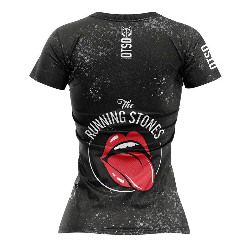 T-Shirt de manga curta Mulher OTSO - Running Stones