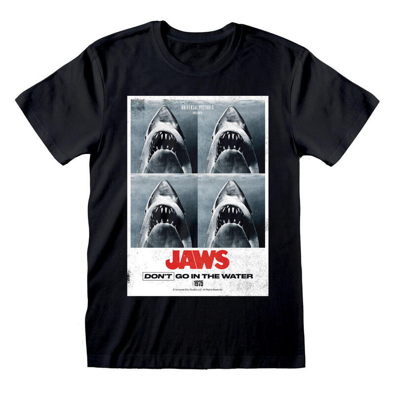 Camiseta de Manga Corta Jaws Don´t Go In The Water Negro