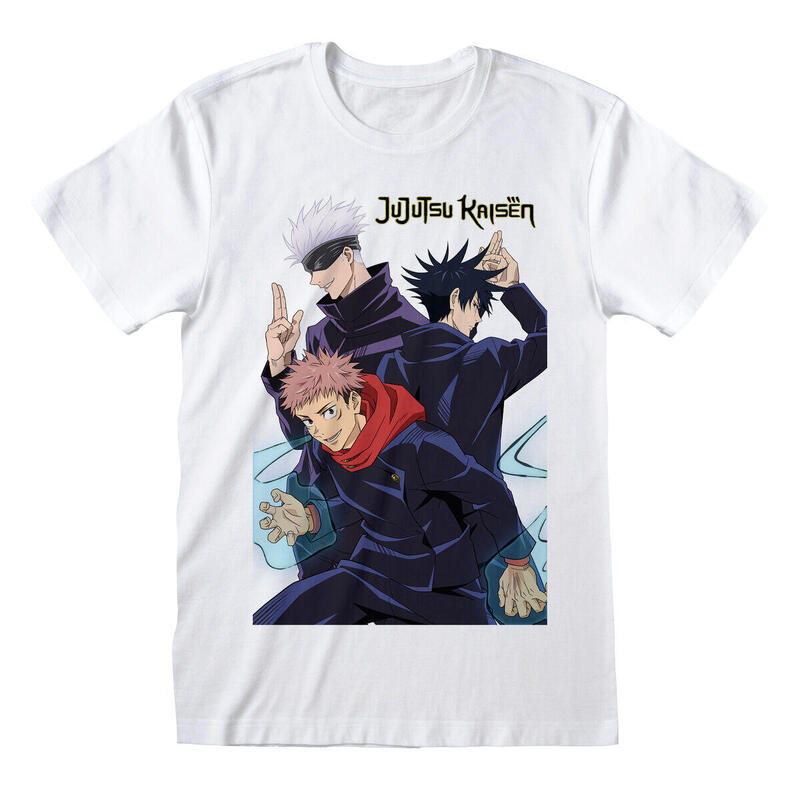 Maglia a Maniche Corte Jujutsu Kaisen Trio Bianco