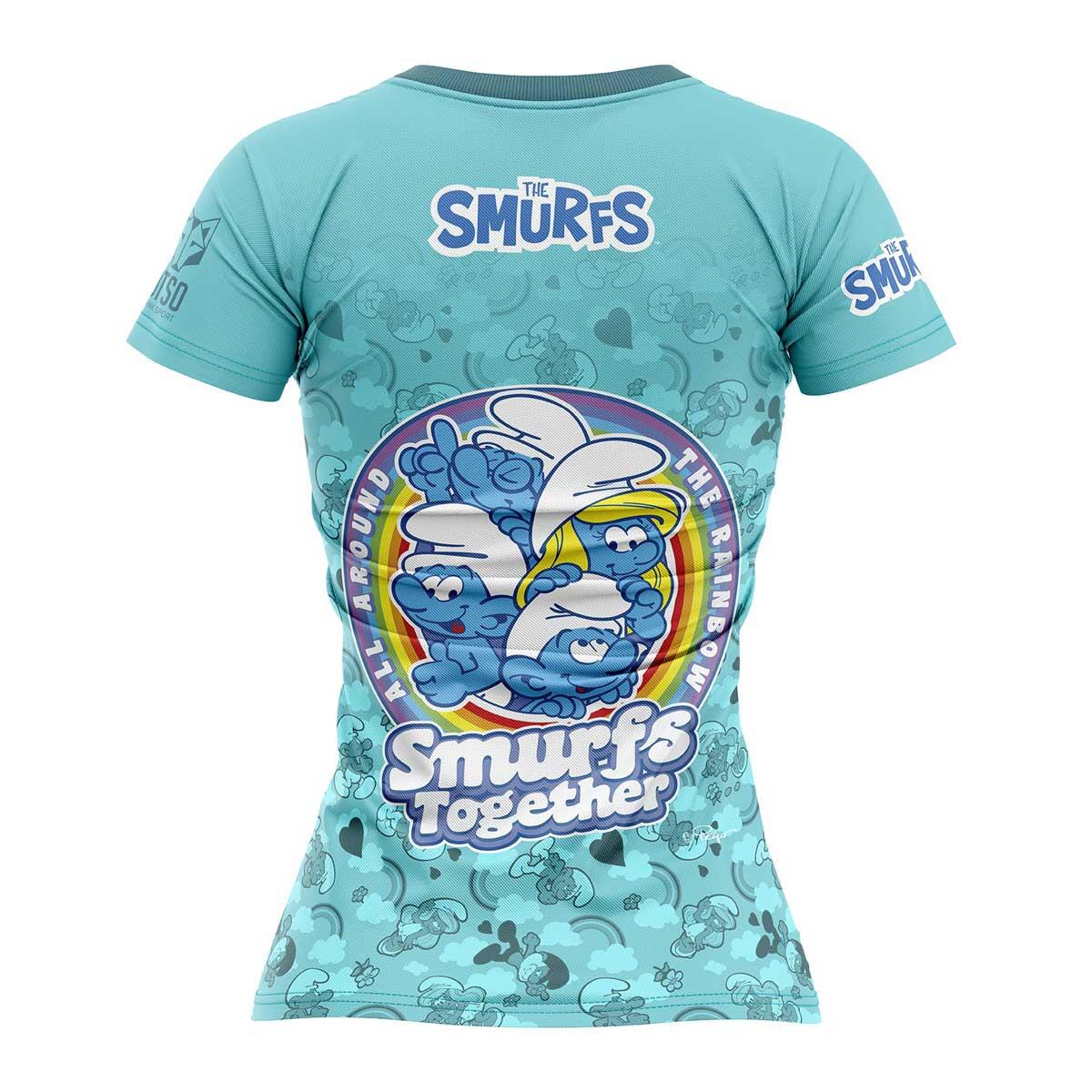 Camiseta manga corta mujer - Smurfs Rainbow 2/3