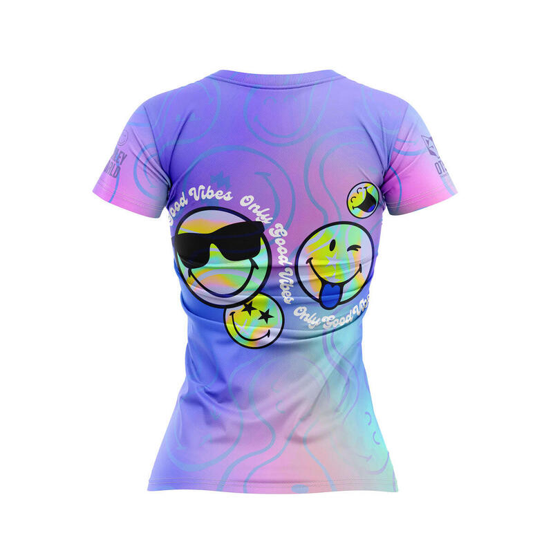 T-Shirt de manga curta Mulher OTSO - SmileyWorld Vibes