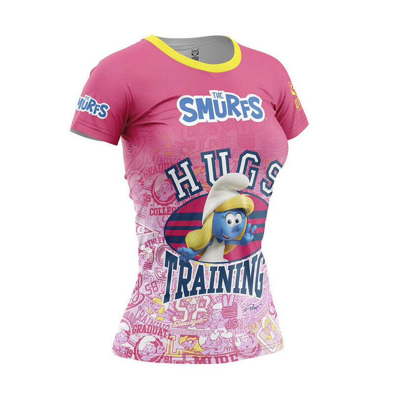 T-Shirt de manga curta Mulher OTSO -  Smurfs Hugs