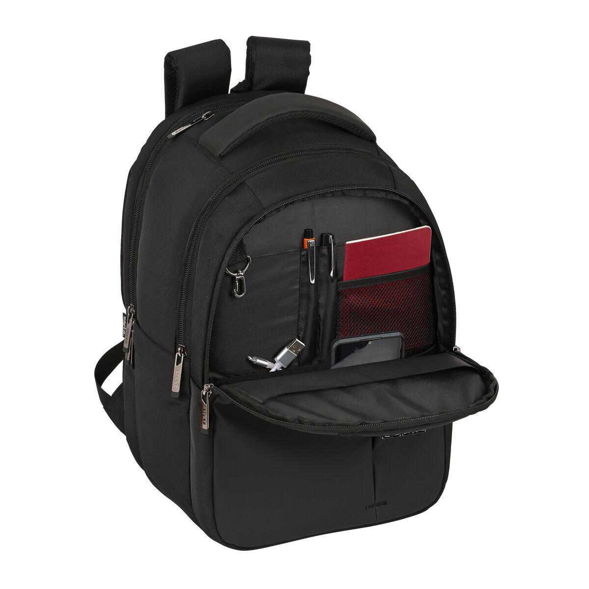 Zaino per PC Portatile e Tablet con Uscita USB Safta Black Nero 3/5