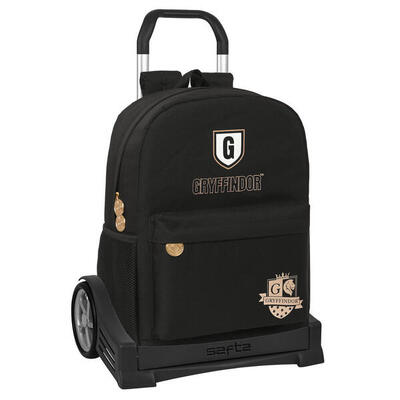 Mochila Escolar con Ruedas Harry Potter Bravery Negro