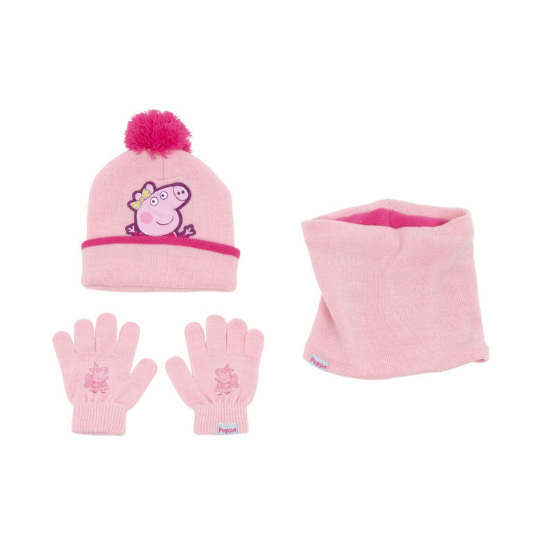 Gorro, Guantes y Braga de Cuello Cosy corner Rosa