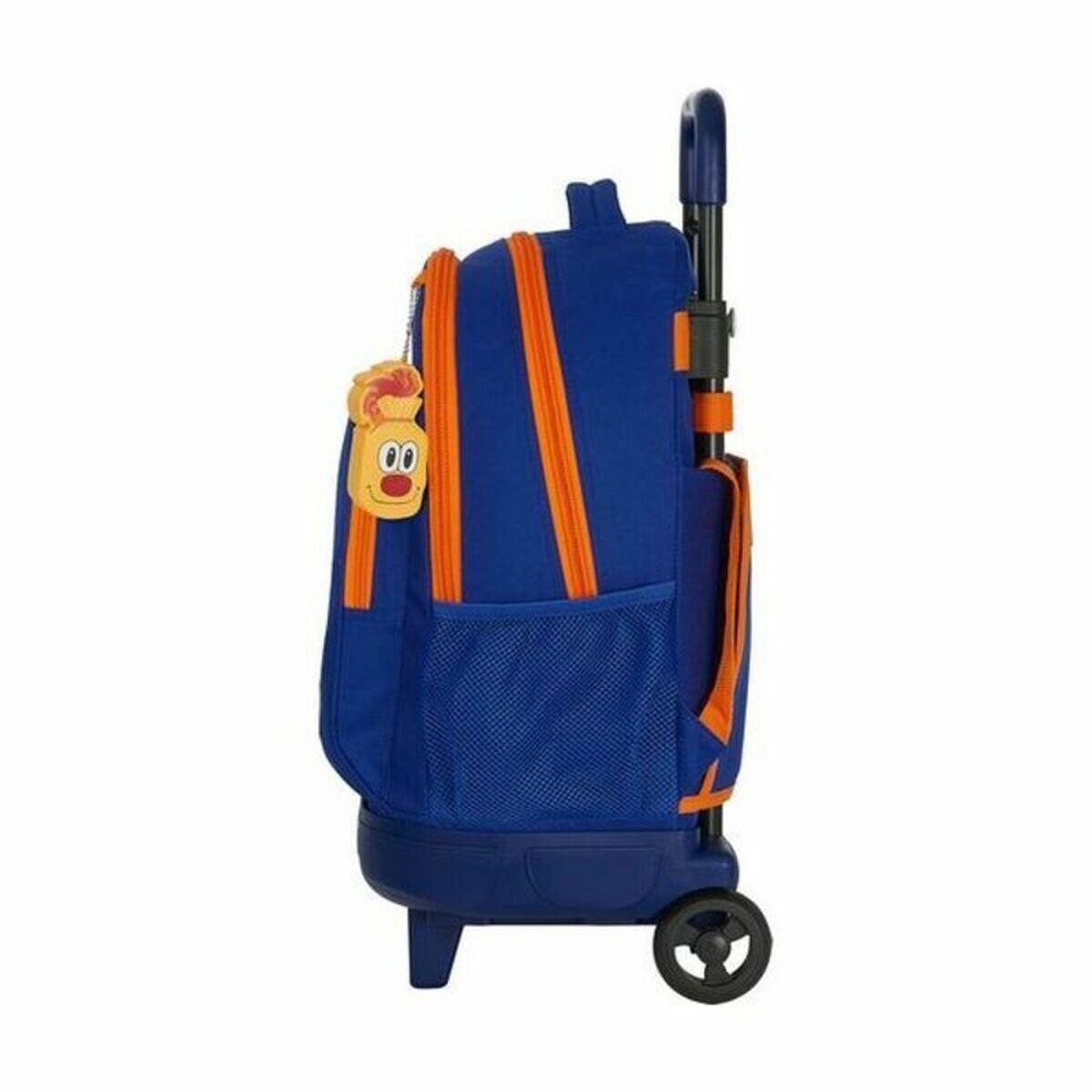Mochila Escolar com Rodas Valencia Basket M918 Azul 3/4