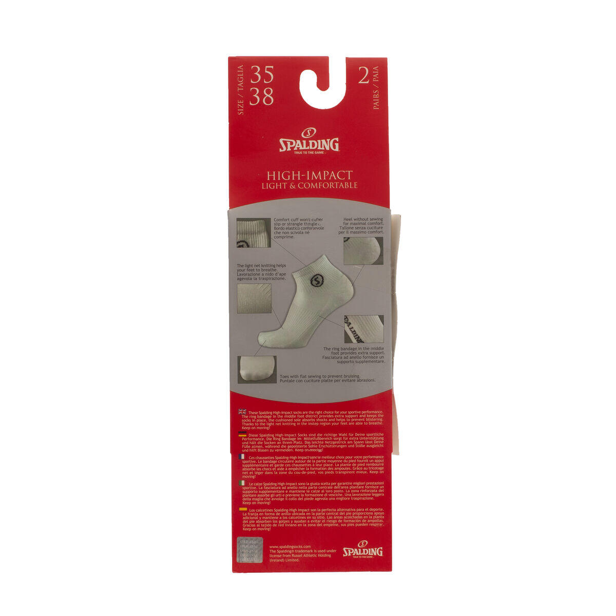 Sokken Spalding IMPACT BLANCO C34019  Wit 2/5
