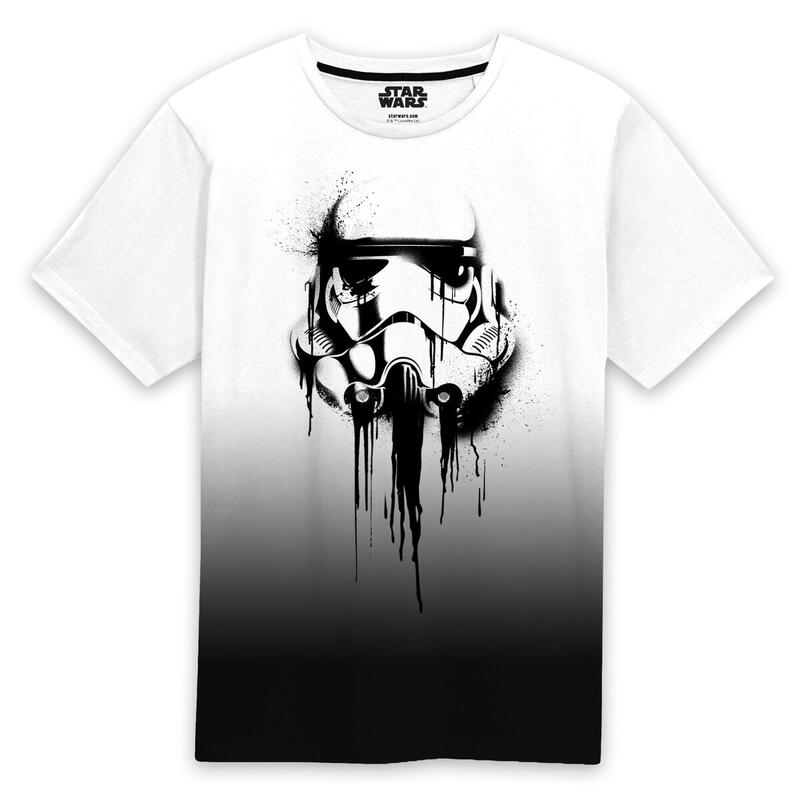 Camiseta de Manga Corta Star Wars Stormrooper Ink Blanco