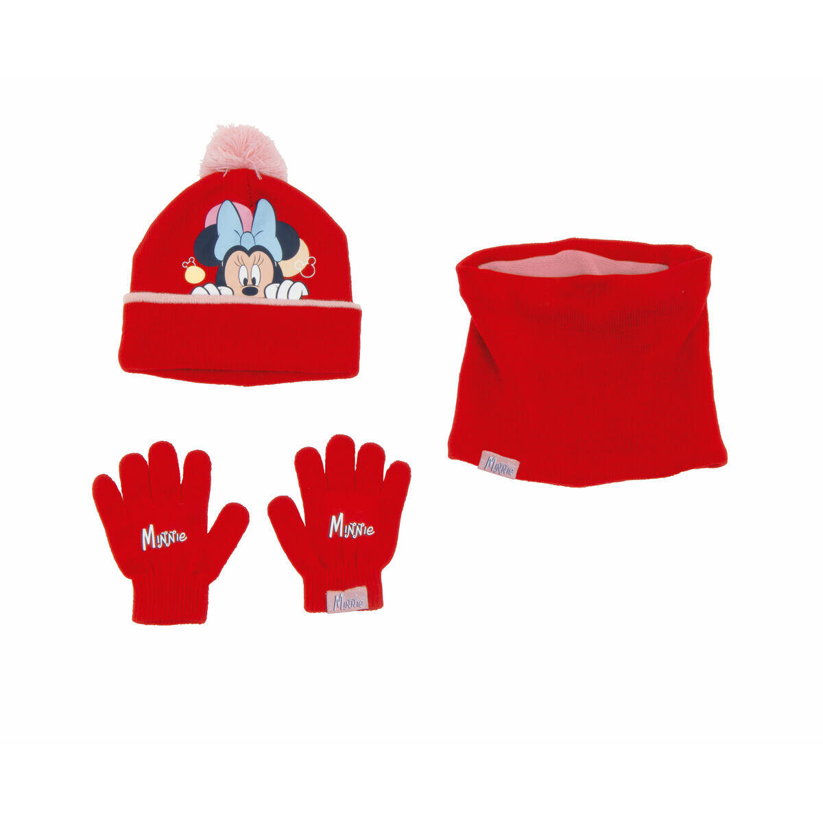 DISNEY Gorro, Luvas e Gola Minnie Mouse Lucky
