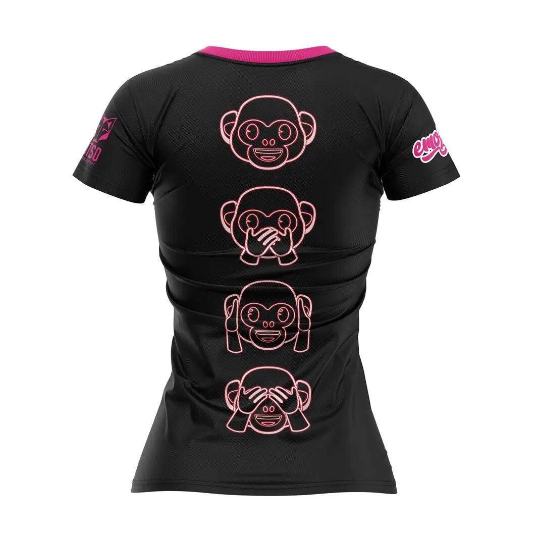 T-shirt manches courtes femme - Emoji Monkey Neon 2/3