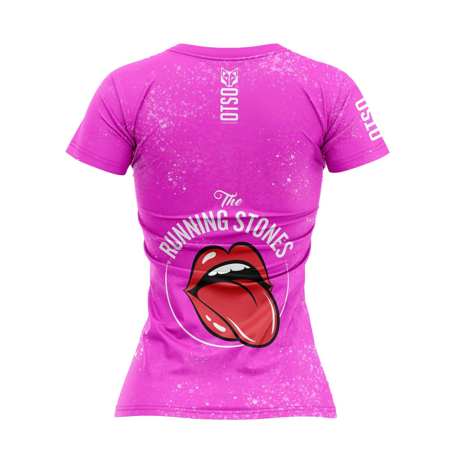 T-shirt manches courtes femme - Running Stones Pink 2/3