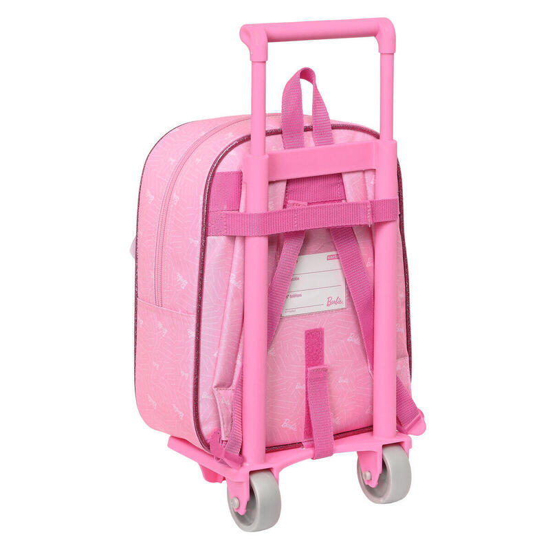 Mochila Escolar com Rodas Girl Cor de Rosa