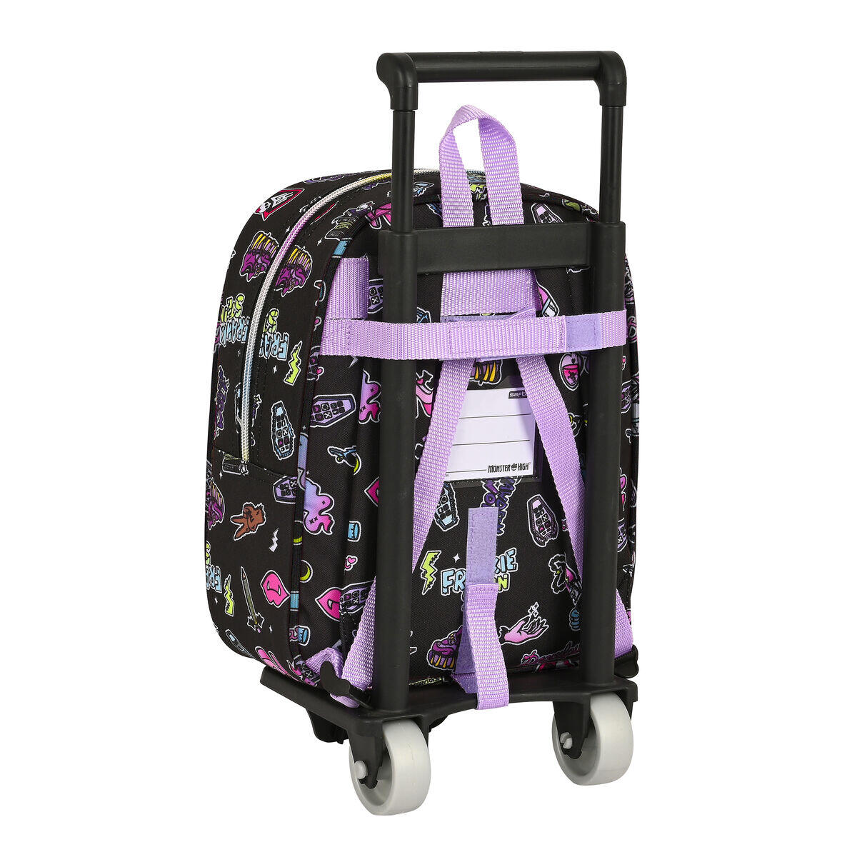 Mochila Escolar con Ruedas Monster High Creep Negro 2/3