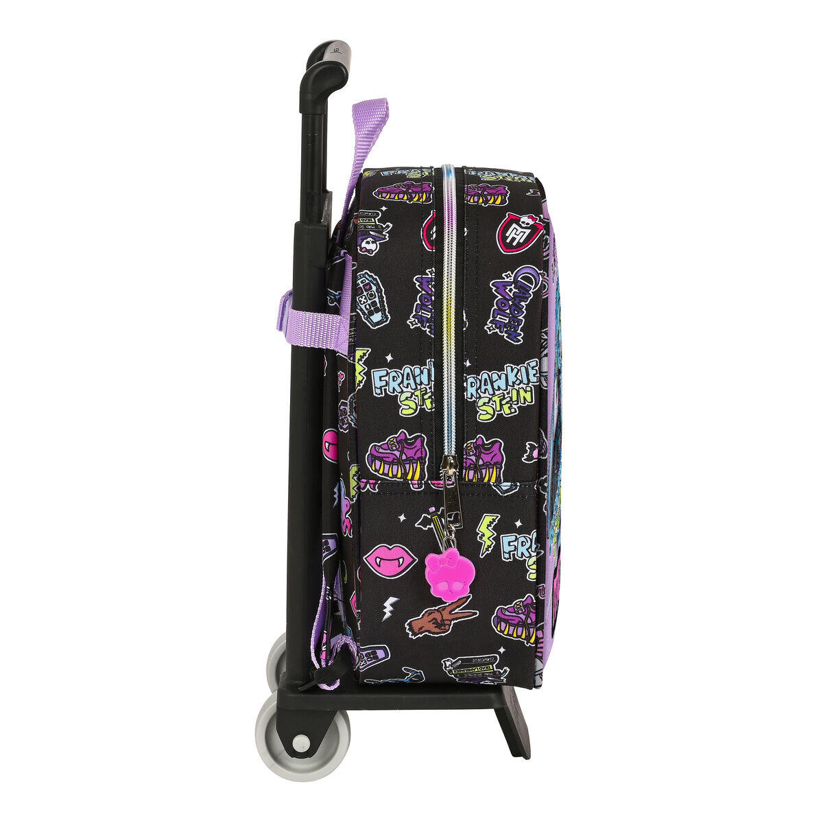 Mochila Escolar con Ruedas Monster High Creep Negro 3/3