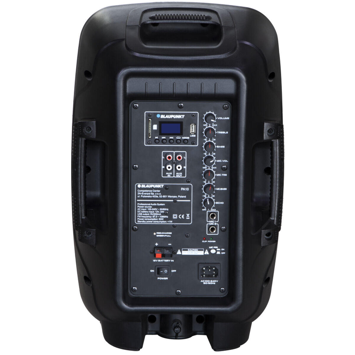 Altifalante Bluetooth Portátil Blaupunkt Profesjonalny system audio  PA10 Preto 3/4