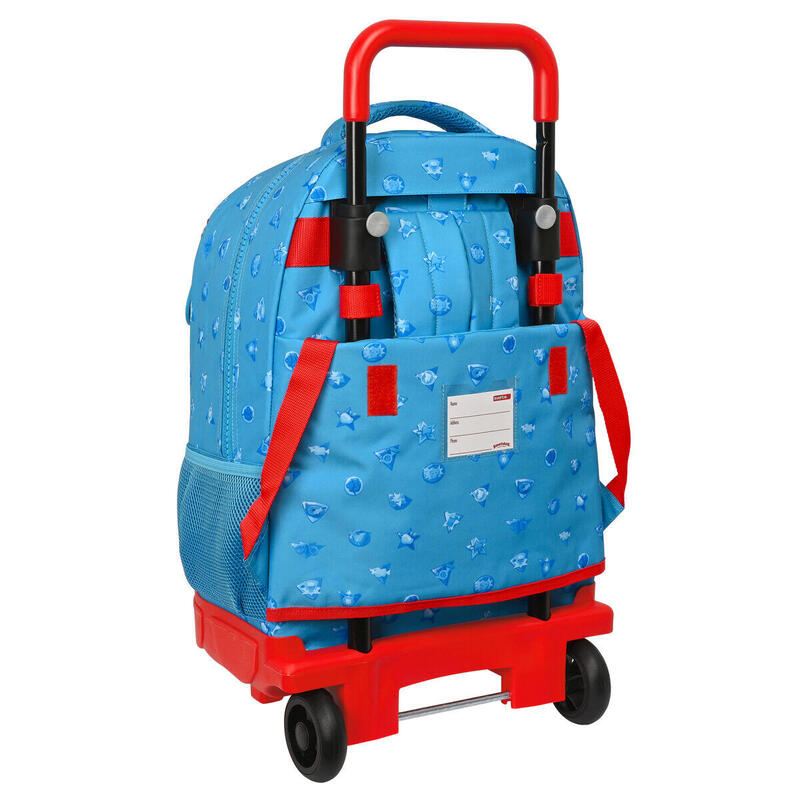 Cartable à roulettes Rescue force Bleu