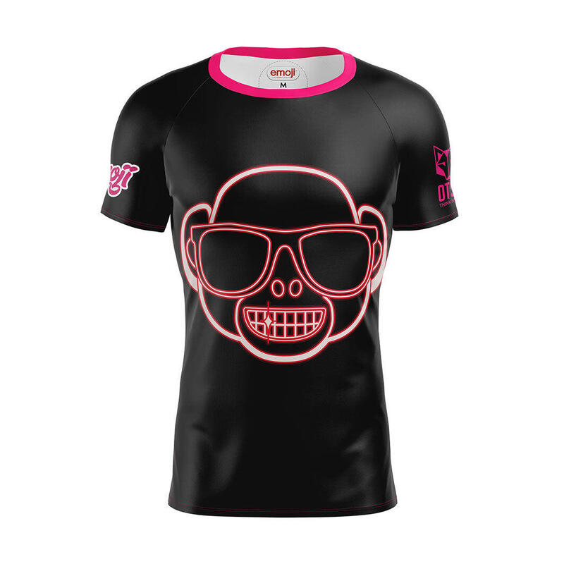 T-Shirt de manga curta Homem - Emoji Monkey Neon