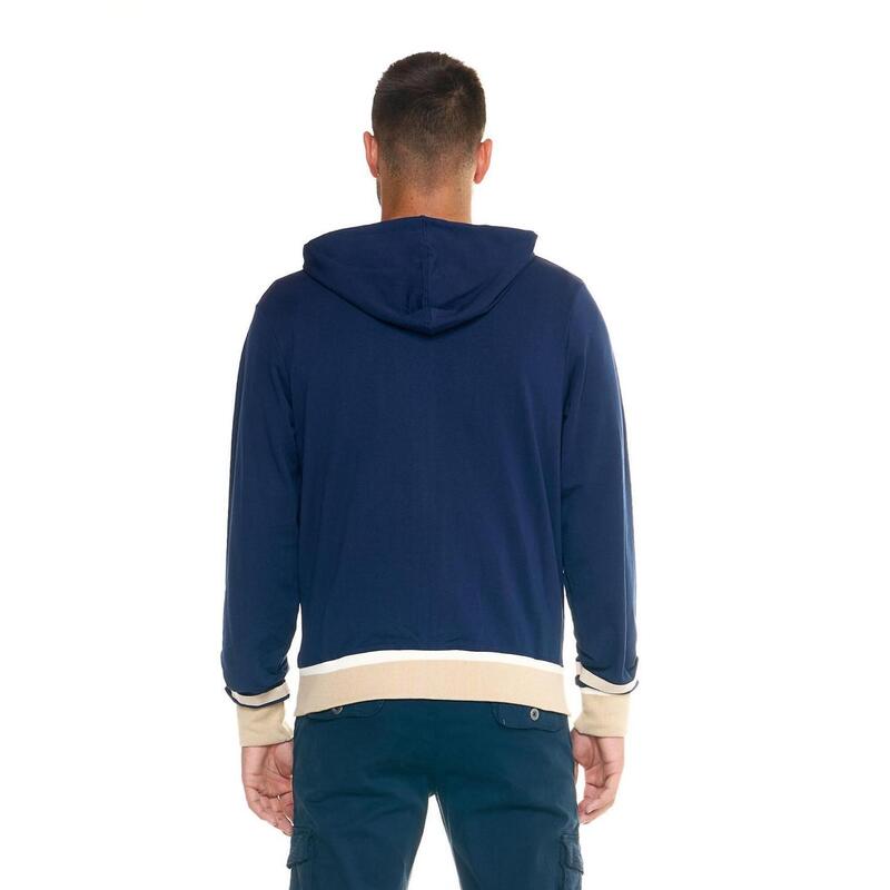 Sweatshirt met capuchon en ritssluiting heren Retro