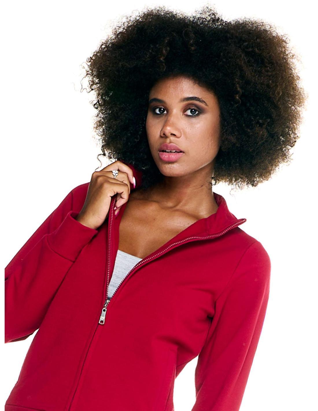 Sudadera de mujer con cremallera Leone Basic 5/6