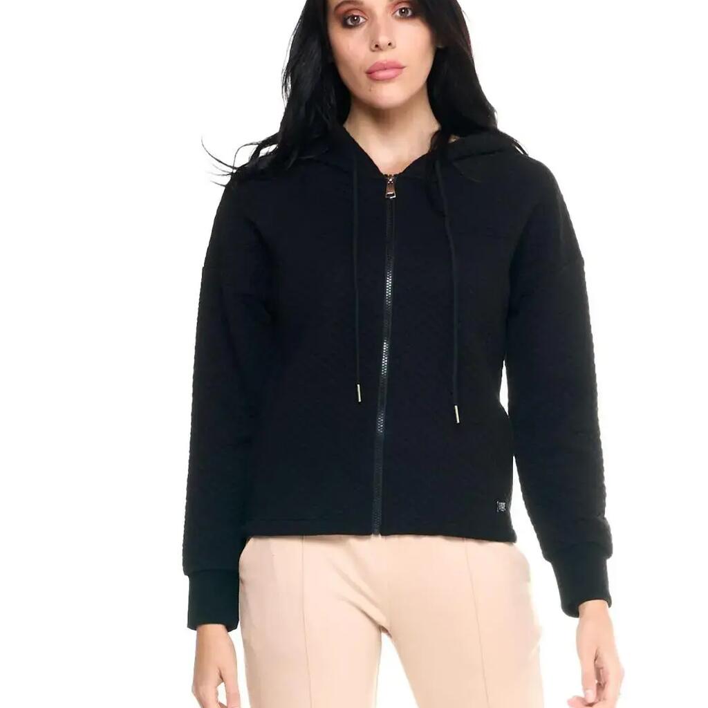 Leone Women's Short Quilted Hoodie with Full Zip Leisure