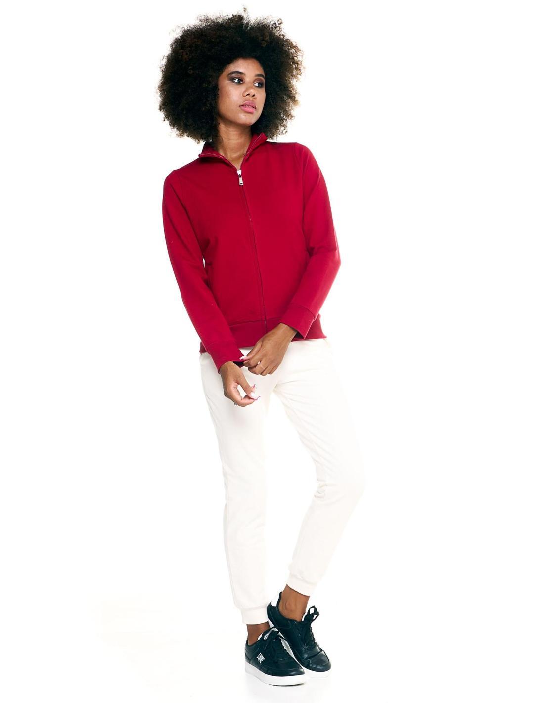 Sudadera de mujer con cremallera Leone Basic 3/6